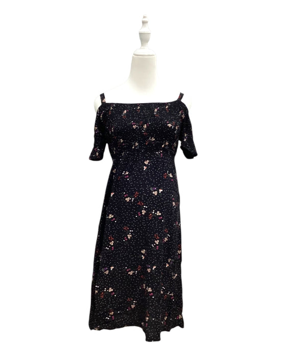 A Black Short Sleeve Dresses from Seraphine in size Maternity-XS for maternity. (Front View)