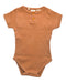 A Orange Short Sleeve Bodysuits from Snuggle Hunny Kids in size 3-6M for girl. (Front View)
