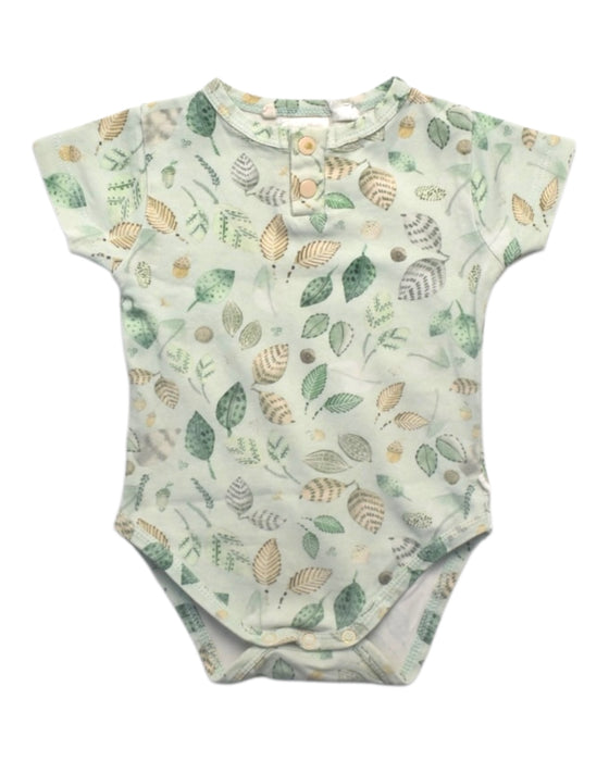 A Green Short Sleeve Bodysuits from Snuggle Hunny Kids in size 3-6M for girl. (Back View)
