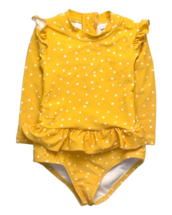 A Yellow Swimsuits from Liewood in size 6-12M for girl. (Front View)