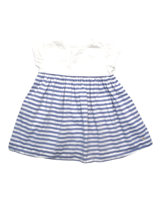A White Sleeveless Dresses from Petit Bateau in size 6-12M for girl. (Front View)