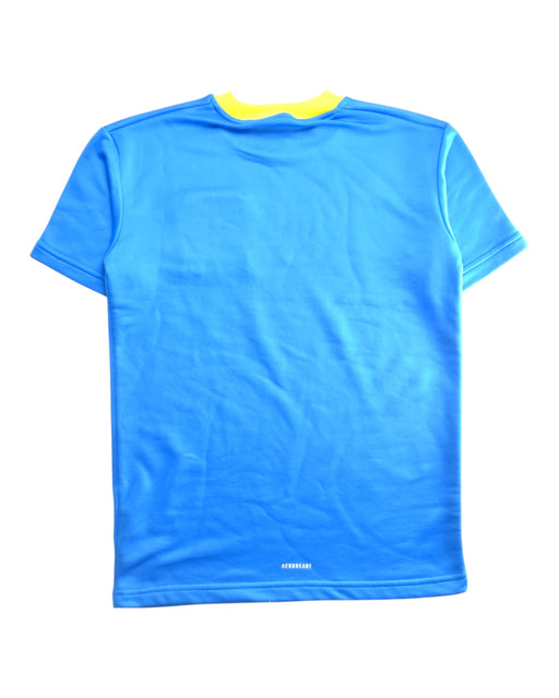 A Blue Short Sleeve T Shirts from Adidas in size 11Y for boy. (Front View)