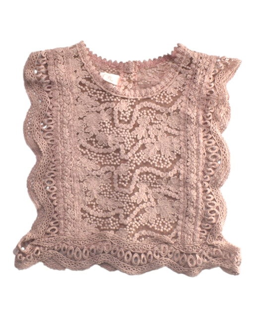 A Pink Sleeveless Tops from Puella Flo in size 13Y for girl. (Front View)