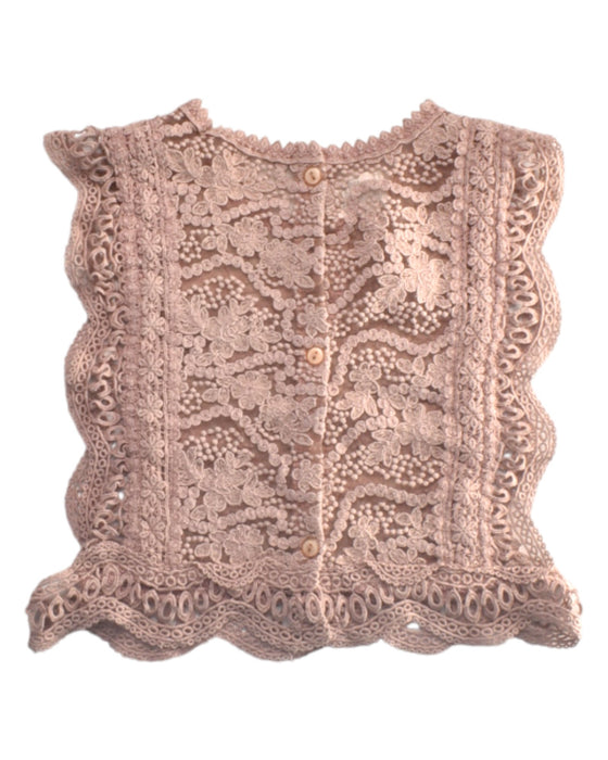 A Pink Sleeveless Tops from Puella Flo in size 13Y for girl. (Back View)