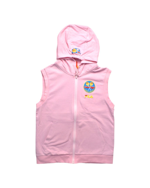 A Pink Outerwear Vests from Fila in size 11Y for girl. (Front View)