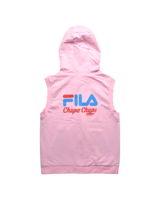 A Pink Outerwear Vests from Fila in size 11Y for girl. (Back View)