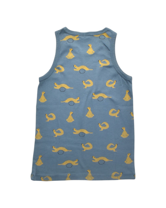 A Blue Sleeveless Shirts from Trixie in size 10Y for boy. (Back View)