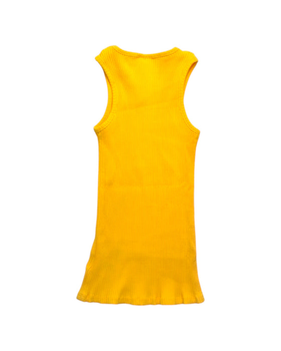 A Yellow Sleeveless Dresses from Seed in size 8Y for girl. (Back View)