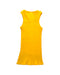 A Yellow Sleeveless Dresses from Seed in size 8Y for girl. (Back View)