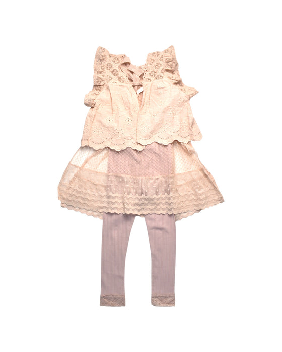 A Ivory Leggings Sets from Puella Flo in size 11Y for girl. (Back View)