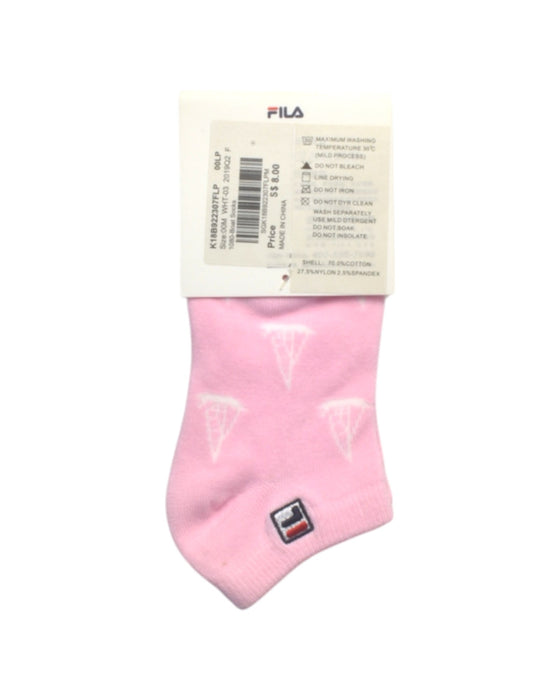 A Pink Socks from Fila in size 3T for girl. (Back View)