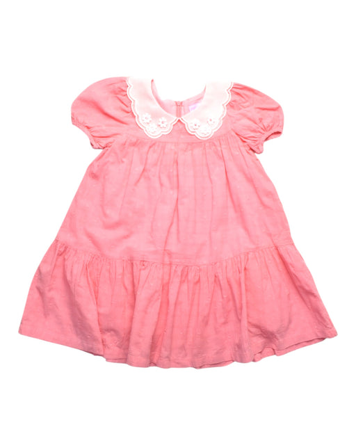 A Pink Short Sleeve Dresses from Pink Heart in size 5T for girl. (Front View)