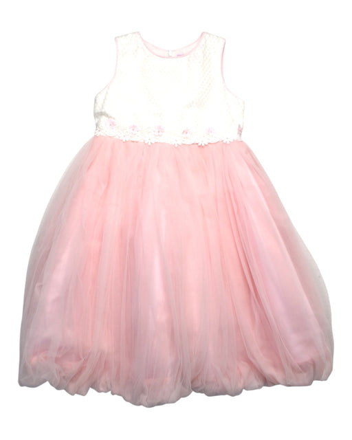 A Pink Sleeveless Dresses from Pink Heart in size 7Y for girl. (Front View)