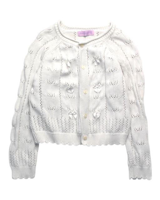 A White Cardigans from Pink Heart in size 10Y for girl. (Front View)