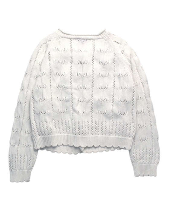 A White Cardigans from Pink Heart in size 10Y for girl. (Back View)