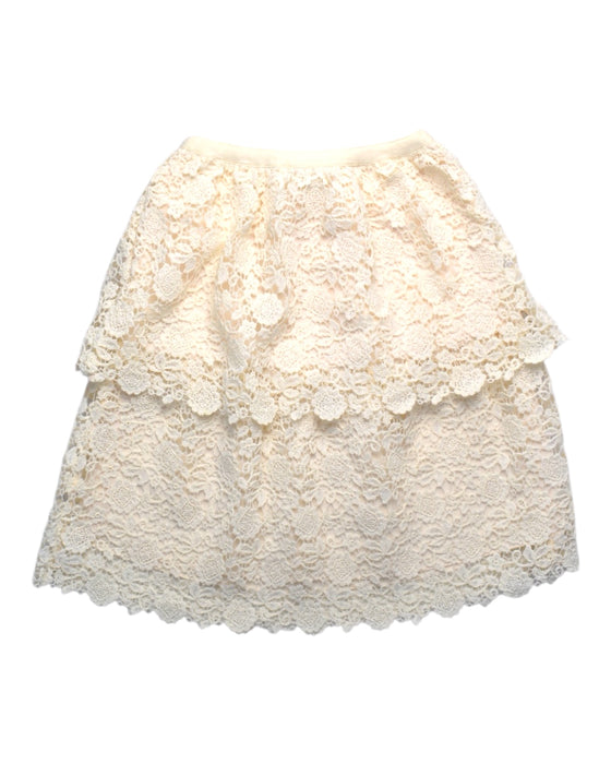 A Ivory Mid Skirts from Self-portrait in size 8Y for girl. (Back View)