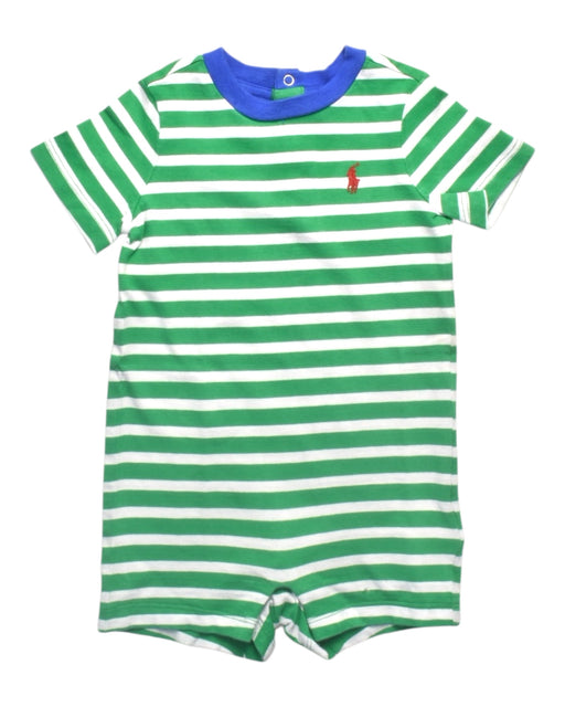 A Green Short Sleeve Rompers from Ralph Lauren in size 3-6M for boy. (Front View)