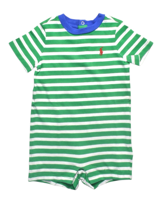 A Green Short Sleeve Rompers from Ralph Lauren in size 3-6M for boy. (Front View)