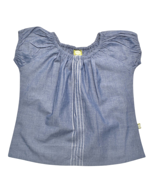 A Blue Short Sleeve Tops from Nui Organics in size 3T for girl. (Front View)