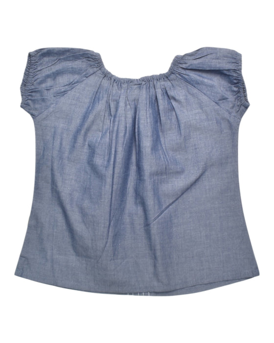 A Blue Short Sleeve Tops from Nui Organics in size 3T for girl. (Back View)