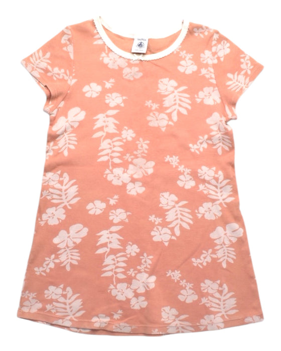 A Peach Short Sleeve Dresses from Petit Bateau in size 3T for girl. (Front View)