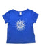 A Blue Short Sleeve T Shirts from Petit Bateau in size 4T for girl. (Front View)