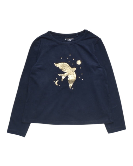 A Navy Long Sleeve Tops from Cyrillus in size 3T for girl. (Front View)