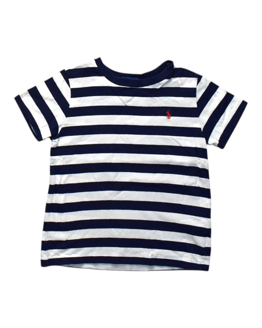 A Navy Short Sleeve T Shirts from Polo Ralph Lauren in size 5T for boy. (Front View)
