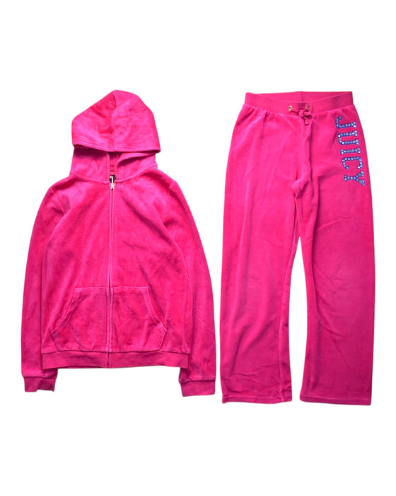 A Pink Pants Sets from Juicy Couture in size 12Y for girl. (Front View)