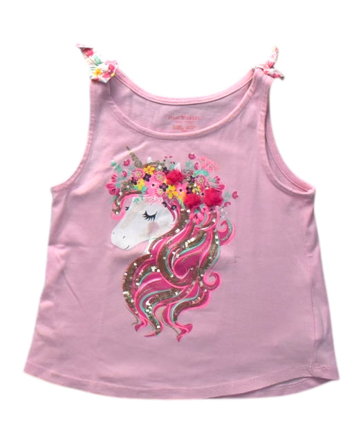 A Pink Sleeveless Tops from Isaac Mizrahi in size 5T for girl. (Front View)