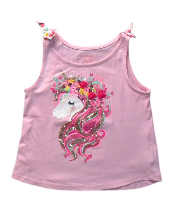 A Pink Sleeveless Tops from Isaac Mizrahi in size 5T for girl. (Front View)