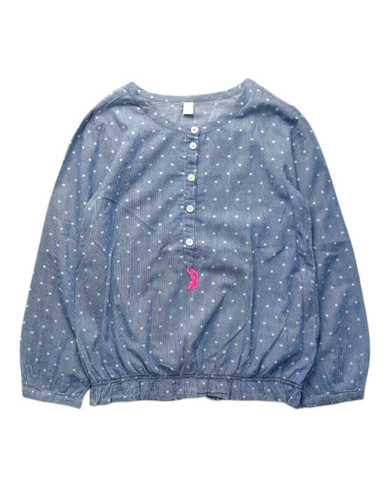 A Blue Long Sleeve Shirts from Esprit in size 6T for girl. (Front View)