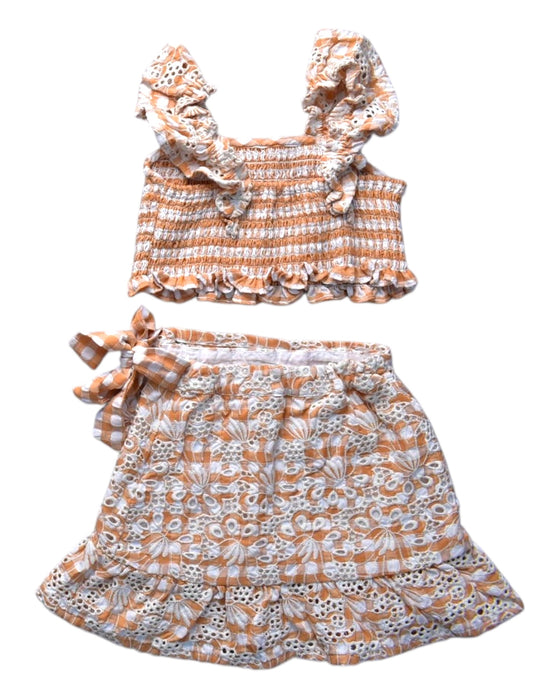 A Orange Skirt Sets from Gingersnaps in size 8Y for girl. (Back View)