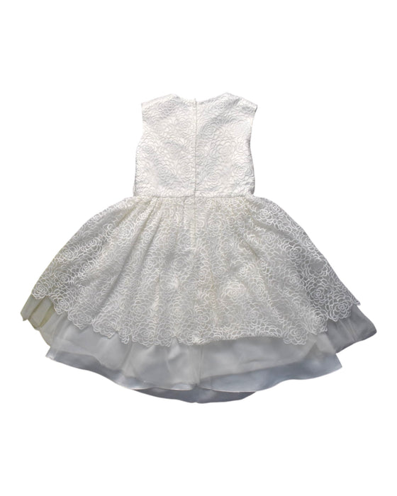 A White Sleeveless Dresses from bloomB in size 7Y for girl. (Back View)