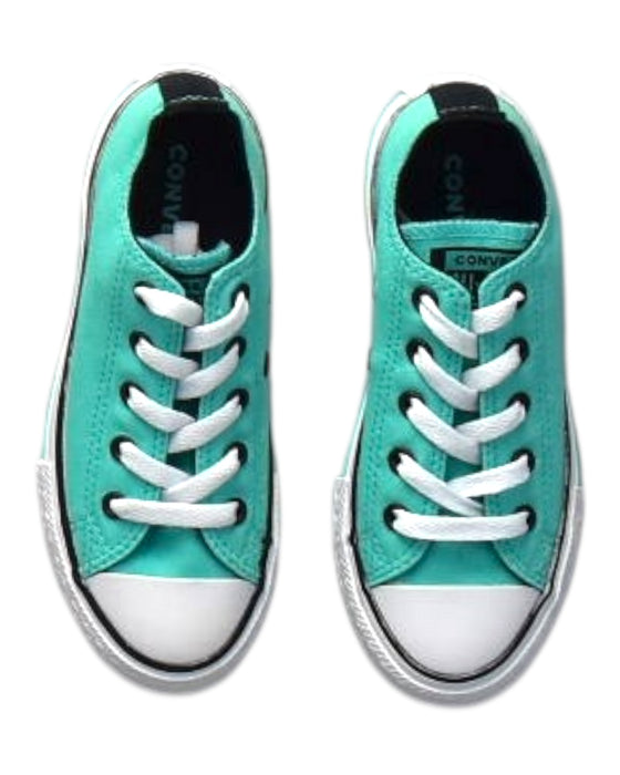 A Teal Sneakers from Converse in size 6T for boy. (Back View)
