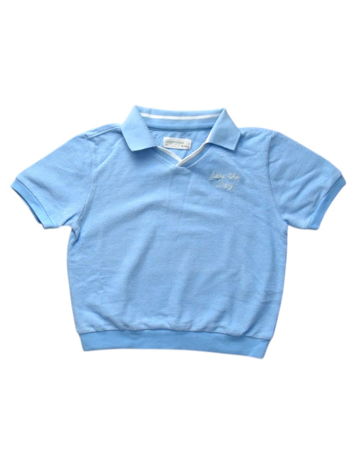A Blue Short Sleeve Polos from Gingersnaps in size 4T for boy. (Front View)