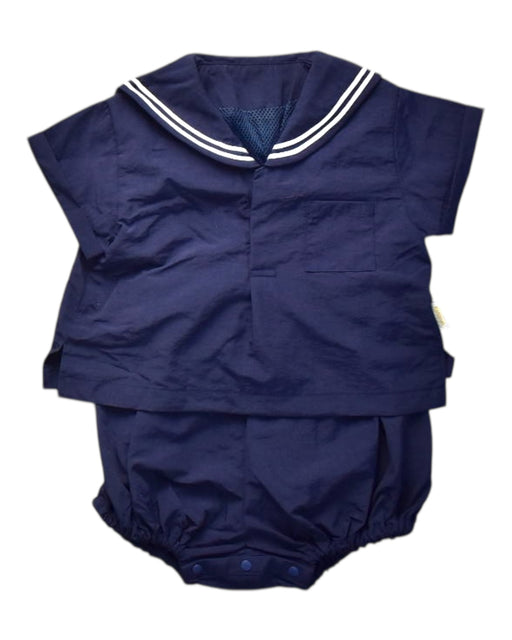 A Navy Shorts Sets from MarlMarl in size 12-18M for boy. (Front View)