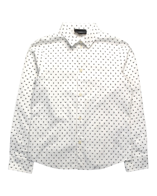 A White Long Sleeve Shirts from Emporio Armani in size 8Y for boy. (Front View)
