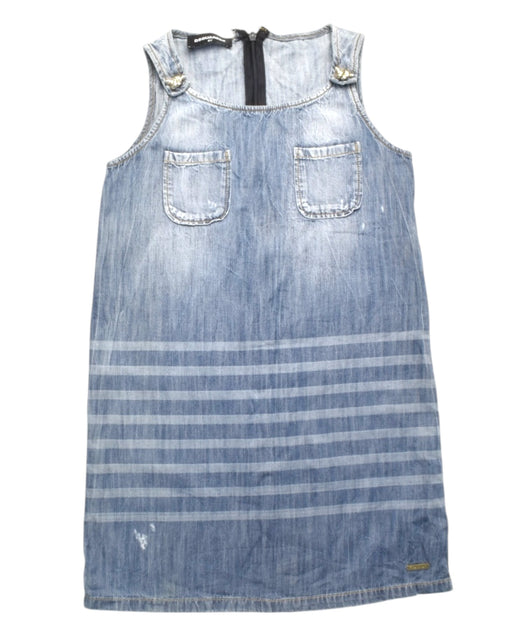 A Blue Sleeveless Dresses from DSquared2 in size 8Y for girl. (Front View)