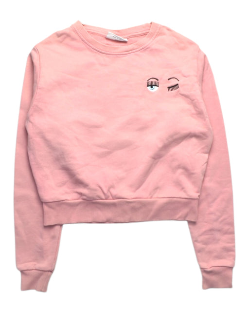 A Pink Crewneck Sweatshirts from Chiara Ferrangni in size 10Y for girl. (Front View)
