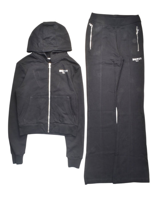 A Black Pants Sets from Balmain in size 14Y for girl. (Front View)