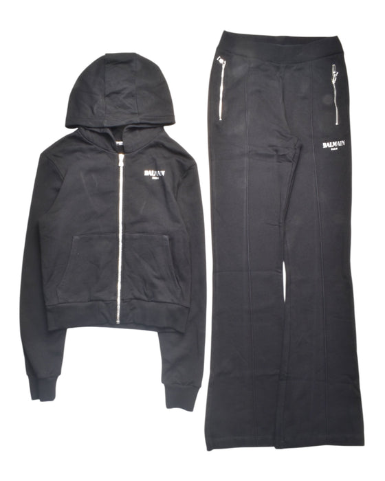 A Black Pants Sets from Balmain in size 14Y for girl. (Front View)