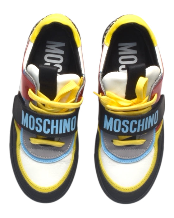 A Multicolour Sneakers from Moschino in size 10Y for boy. (Back View)