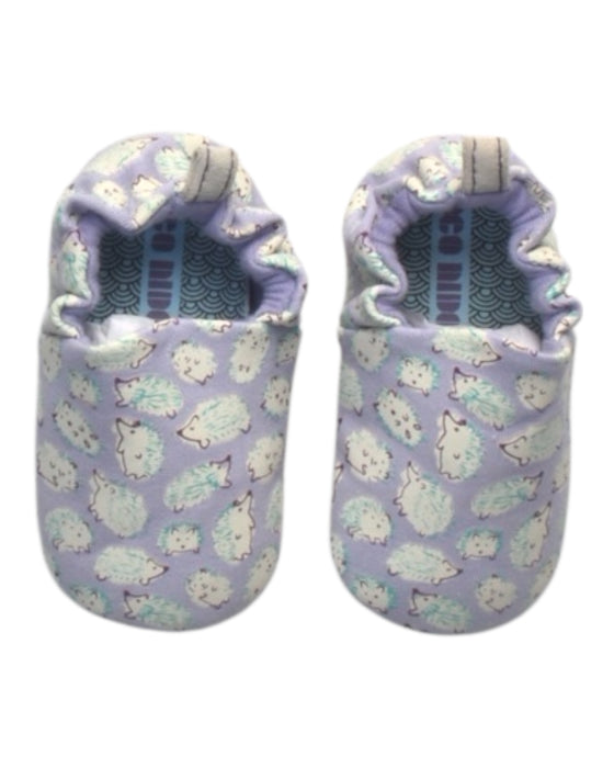 A Purple Slip Ons from Poco Nido in size 6-12M for girl. (Back View)