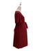 A burgundy Short Sleeve Dresses from Dear in size Maternity-S for maternity. (Back View)