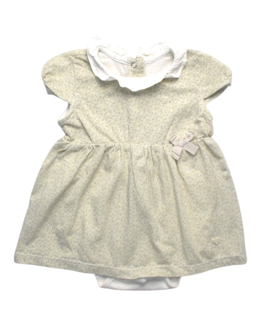 A Ivory Short Sleeve Dresses from Chicco in size 6-12M for girl. (Front View)