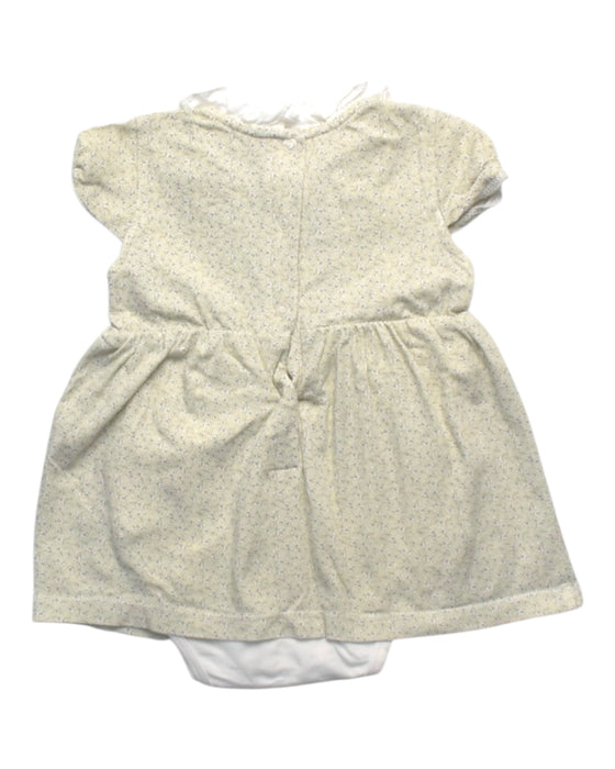 A Ivory Short Sleeve Dresses from Chicco in size 6-12M for girl. (Back View)