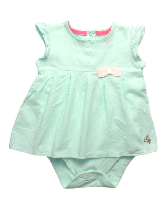 A Green Sleeveless Rompers from Baker by Ted Baker in size 6-12M for girl. (Front View)
