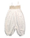 A White Long Overalls from Velveteen in size 6-12M for girl. (Back View)