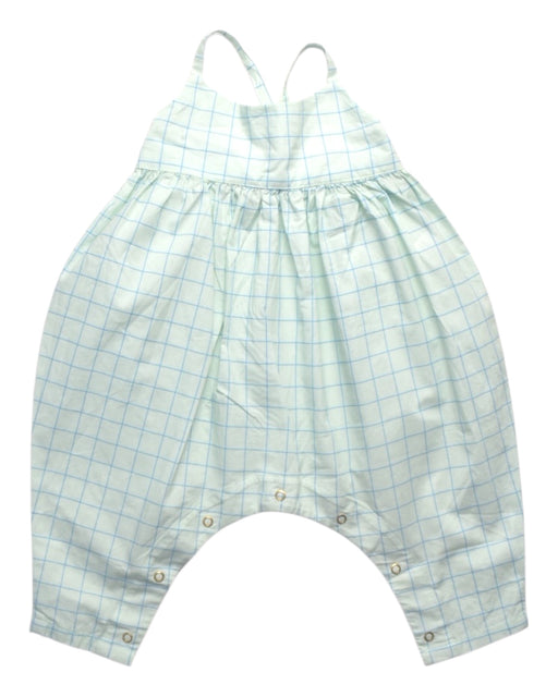 A Blue Long Overalls from Sea Apple in size 6-12M for girl. (Front View)
